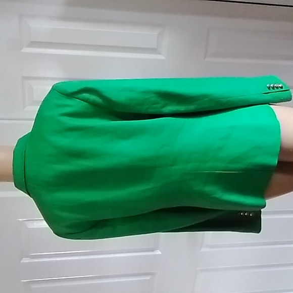 Lauren by Ralph Lauren, Three button Linen Blazer, Green, Size 8 - Picture 3 of 7